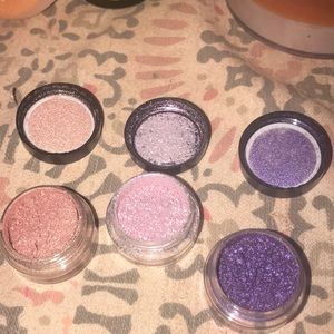MAC pigment eyeshadows.